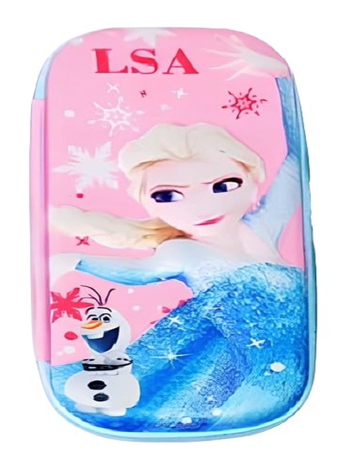 JUGTE Pencil Case 3D Cover Pencil Pouch Bag Compass School Pouch Organizer for Students Kids Premium Stylish Pen Holder Pouch Stationery Box for Boys and Gifts for Kids (Pencil case Lisa) - Image 1